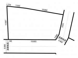 八千代市八千代台北、土地の間取り画像です
