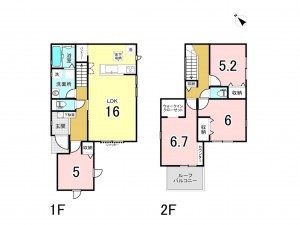 八千代市八千代台西、新築一戸建ての間取り画像です