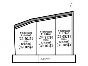 八千代市萱田、土地の間取り画像です
