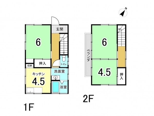 八千代市高津、中古一戸建ての間取り画像です