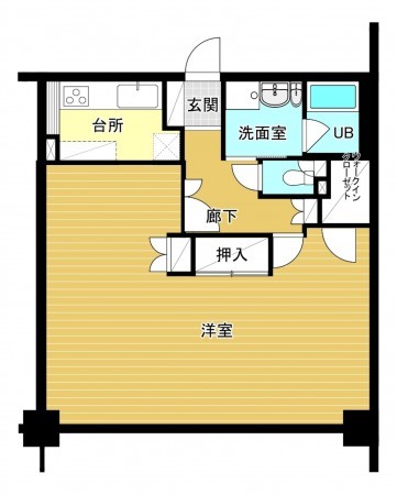 八千代市大和田新田、マンションの間取り画像です
