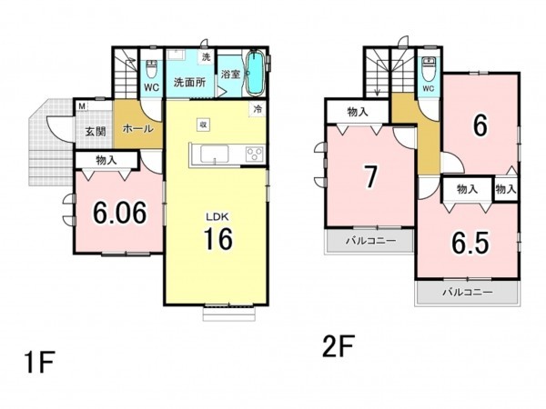 八千代市八千代台東、新築一戸建ての間取り画像です