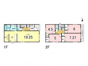 八千代市村上、新築一戸建ての間取り画像です