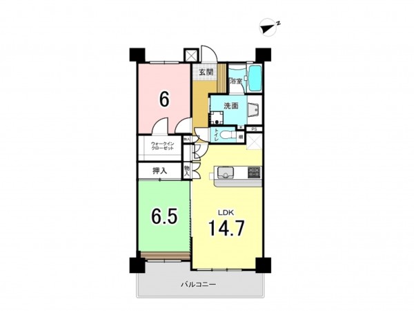 八千代市村上南、マンションの間取り画像です