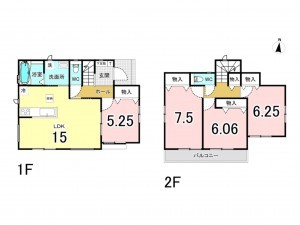 八千代市下市場、新築一戸建ての間取り画像です