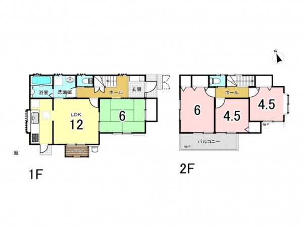 八千代市萱田、中古一戸建ての間取り画像です