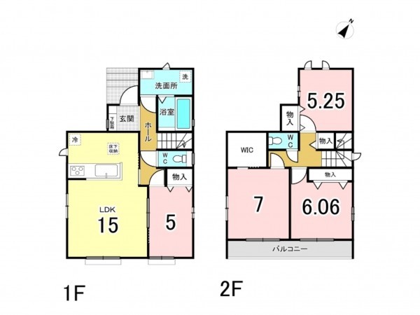 八千代市八千代台北、新築一戸建ての間取り画像です