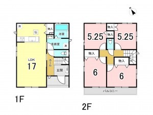 八千代市八千代台東、新築一戸建ての間取り画像です