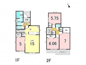 八千代市八千代台東、新築一戸建ての間取り画像です