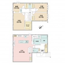 八千代市八千代台北、中古一戸建ての間取り画像です