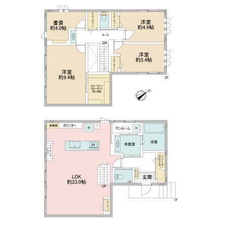 八千代市八千代台北、中古一戸建ての間取り画像です
