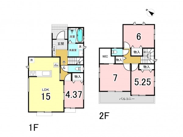 八千代市八千代台東、新築一戸建ての間取り画像です