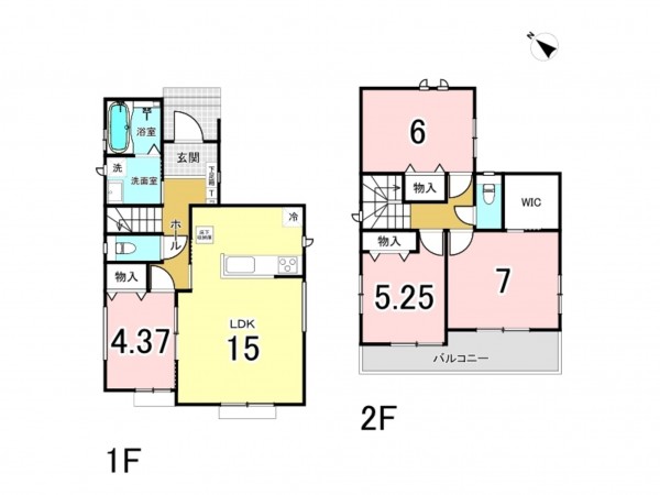 八千代市八千代台東、新築一戸建ての間取り画像です