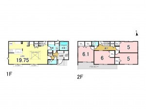 八千代市大和田、新築一戸建ての間取り画像です