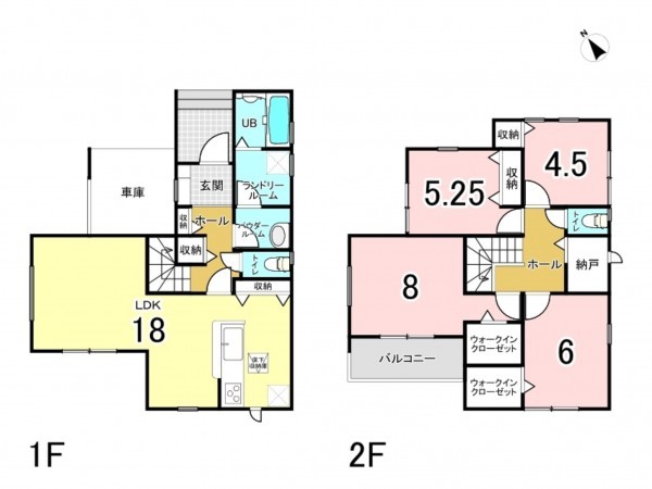 八千代市八千代台東、新築一戸建ての間取り画像です