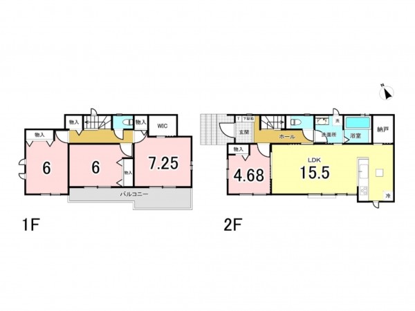 八千代市八千代台北、新築一戸建ての間取り画像です