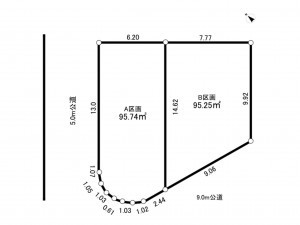八千代市八千代台北、土地の間取り画像です