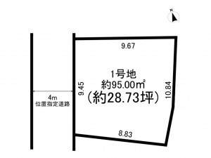 八千代市勝田台北、土地の間取り画像です
