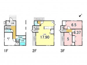 八千代市大和田新田、新築一戸建ての間取り画像です