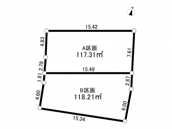 八千代市勝田台、土地の間取り画像です
