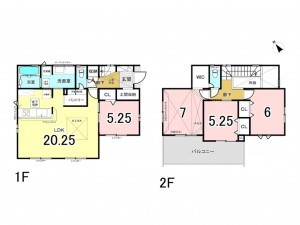 八千代市八千代台東、新築一戸建ての間取り画像です
