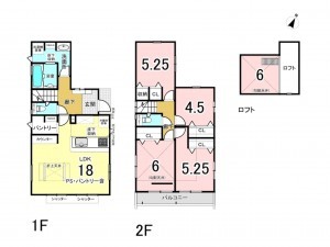 八千代市大和田新田、新築一戸建ての間取り画像です
