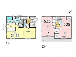 八千代市八千代台北、新築一戸建ての間取り画像です