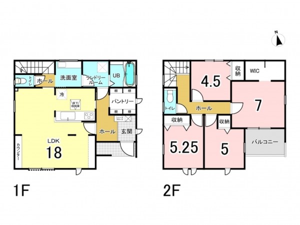 八千代市大和田新田、新築一戸建ての間取り画像です
