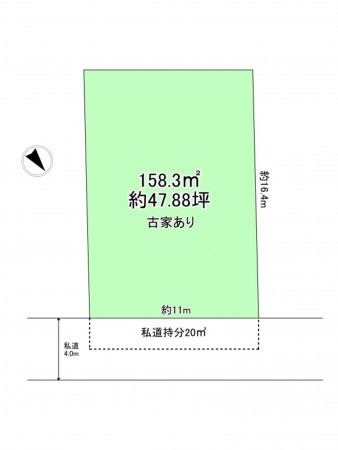 八千代市八千代台東、土地の間取り画像です