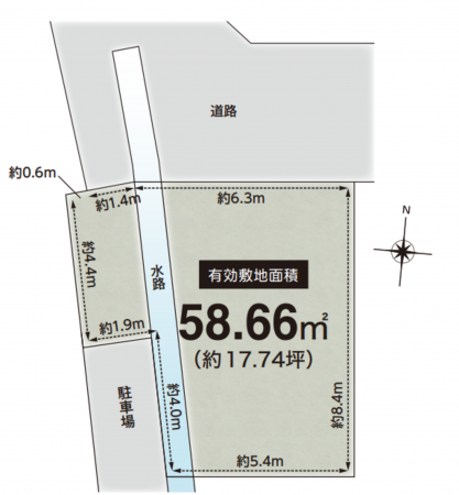 川西市久代、土地の間取り画像です