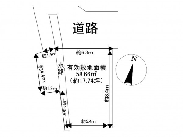 川西市久代、土地の間取り画像です