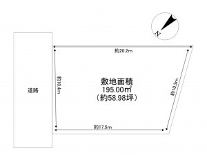 川西市鼓が滝、土地の間取り画像です