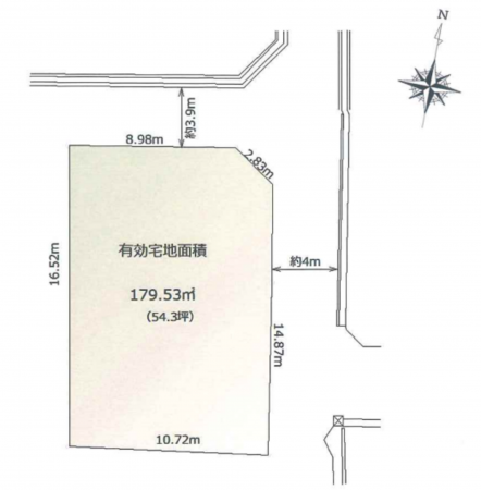 川西市錦松台、土地の間取り画像です