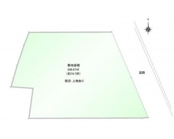 川西市花屋敷、土地の間取り画像です