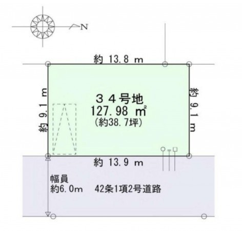 川西市清和台、土地の間取り画像です