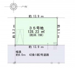 川西市清和台、土地の間取り画像です