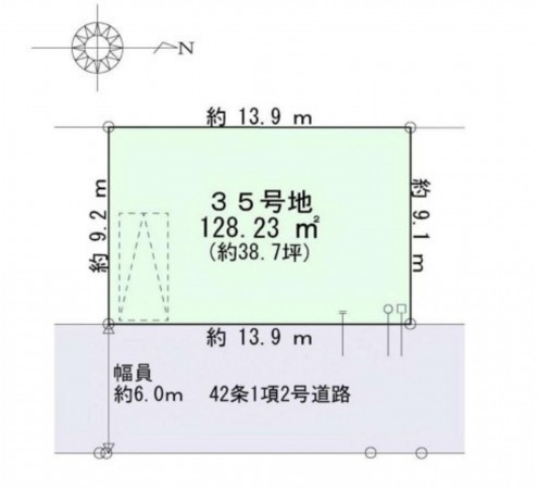 川西市清和台、土地の間取り画像です