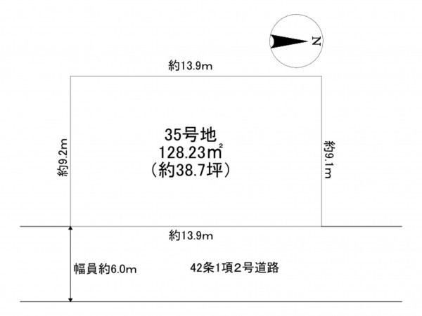 川西市清和台、土地の間取り画像です