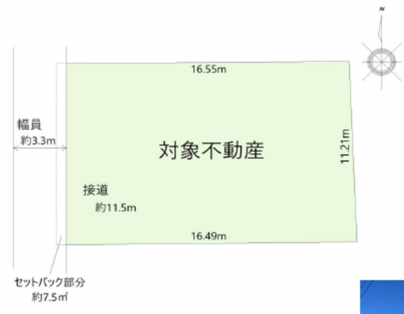 川西市錦松台、土地の間取り画像です