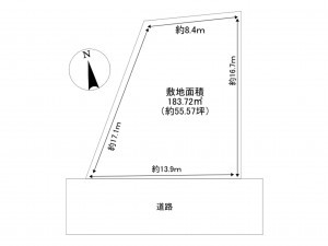 川西市鼓が滝、土地の間取り画像です