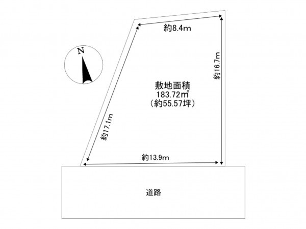 川西市鼓が滝、土地の間取り画像です