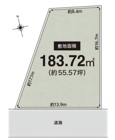 川西市鼓が滝、土地の間取り画像です