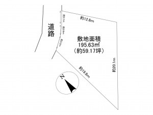 川西市萩原、土地の間取り画像です