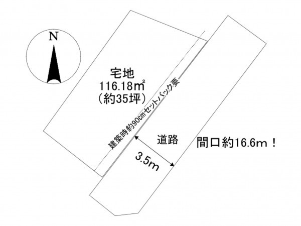 川西市加茂、土地の間取り画像です