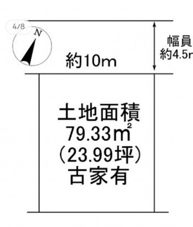 川西市多田院、土地の間取り画像です