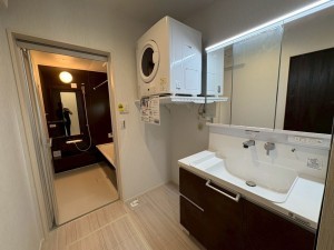 川西市多田院、新築一戸建ての洗面画像です
