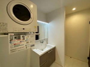 川西市多田院、新築一戸建ての洗面画像です