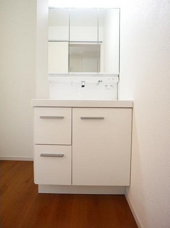 川西市大和、新築一戸建ての洗面画像です