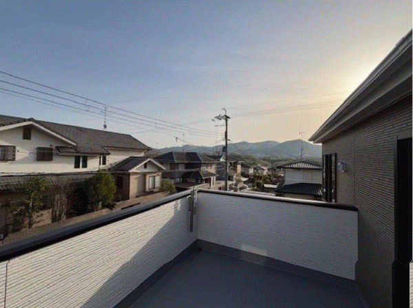 川西市水明台、新築一戸建てのバルコニー画像です