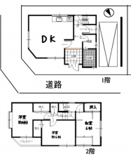 川西市矢問、中古一戸建ての間取り画像です